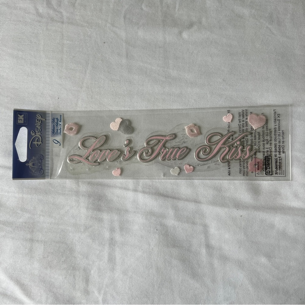 NWT Disney EK Success Love's True Kiss Dimensional Sticker Set